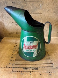 Vintage Agricastrol 1 Gallon Oil Pourer Jug Tractor Agricultural Oil Pourer