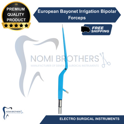 New Non Stick Bipolar Bayonet Forceps Irrigation European Fitting Reusable CE