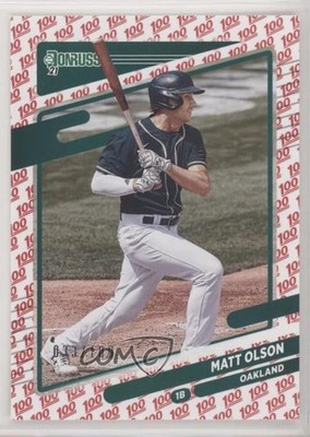 2021 Panini Donruss One Hundred 33/100 Matt Olson #122 o7m