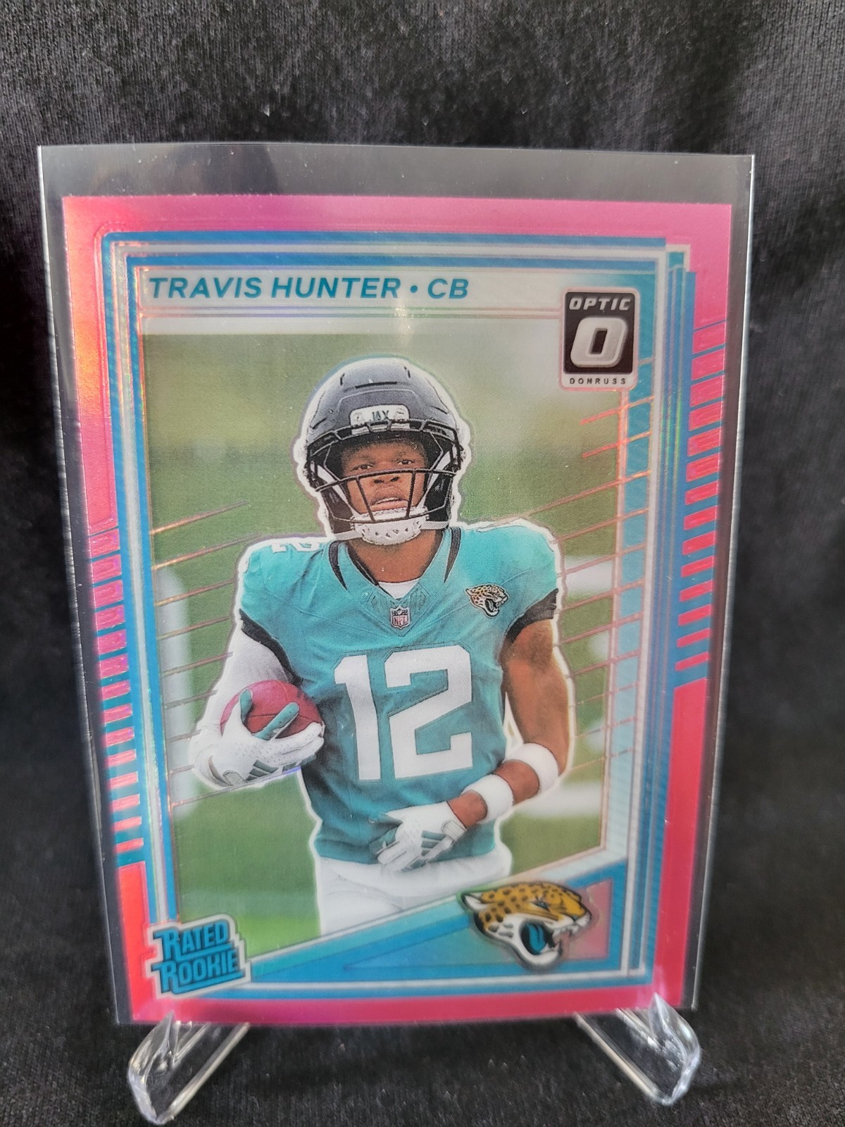 2025 Donruss Travis Hunter #301 Rated Rookie Pink Optic Preview