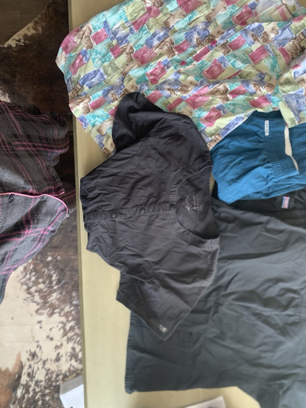 Women Black Blue Multicolor Solid Patterned Medic… - image 1