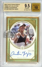 Martina Hingis 2020 Transcendent Tennis HOF Autograph Card #TCA-MH 12/25 BGS 9.5