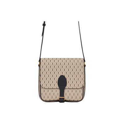 SAINT LAURENT YSL Single Shoulder Crossbody Bag Men's 8.3x3x7.9 in