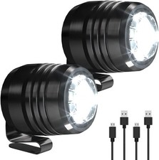 Original 2 Rechargeable LED Headlights for Shoe Charms, Black