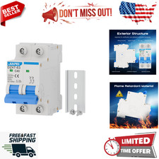 AC Miniature Circuit Breaker, 120V/240V 2 Pole 40 Amp DIN Rail Mount Circuit Bre