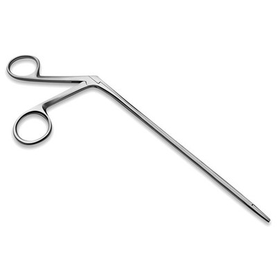 ENT Ear Forceps Stainless Steel 10 Inch Curved Fine Tip Reusable Medical