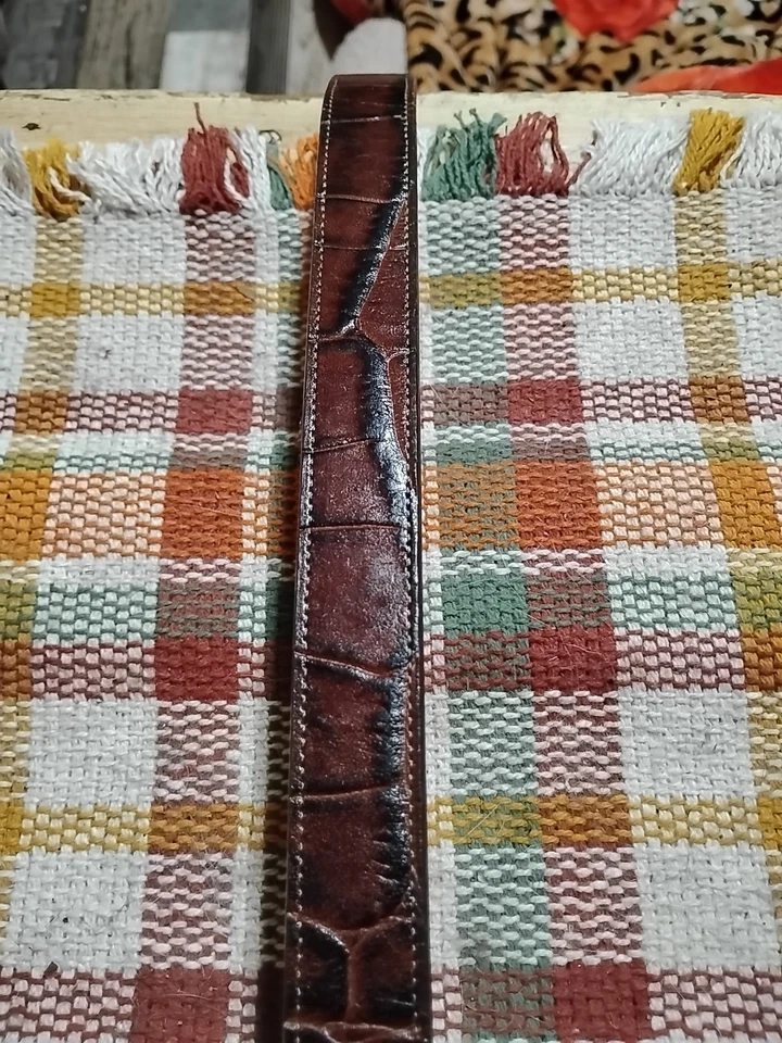 Vintage Crocodile Genuine Leather Belt By Nadim.  - Image 3 of 4