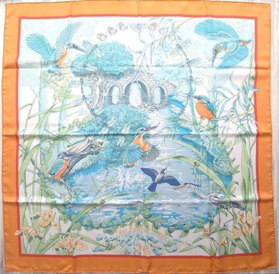 HERMES Carre 90 Au bord de l eau Scarf Women