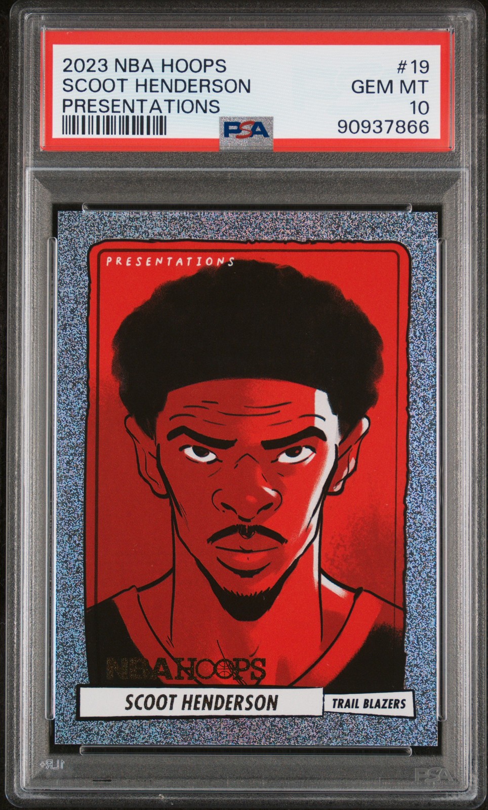 2023 Panini NBA Hoops Presentations Scoot Henderson #19 PSA 10