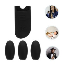 4Pcs Black Silicone Sax Thumb Rest Finger Protector Set for Saxophone Use
