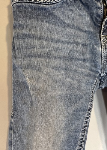 Pantalones de mezclilla Rock Revival para mujer talla 29 Etty ajustados embellecidos bolsillos brillantes occidentales - Imagen 7 de 23