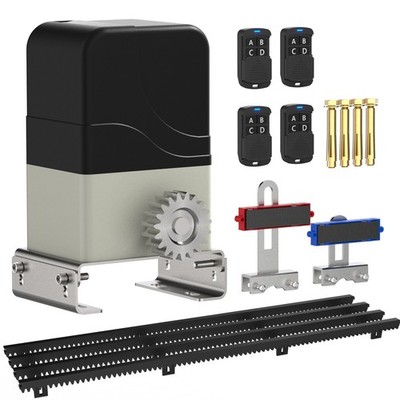 Blütezeit MJ-300 Sliding Gate Opener 900lb w/ 13.12ft Nylon Racks & 4 Remotes