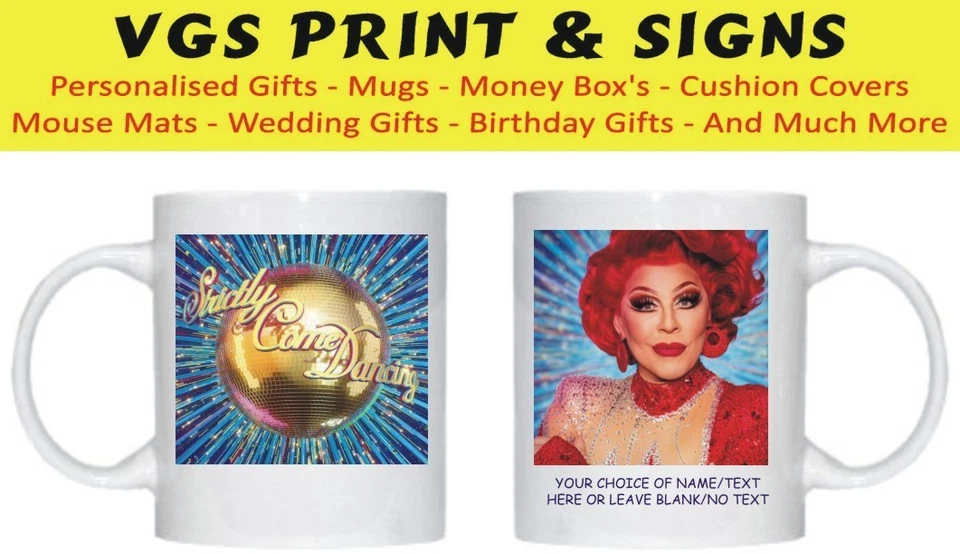 LA VOIX STRICTLY COME DANCING PERSONALISED WHITE MUG FAST POSTAGE