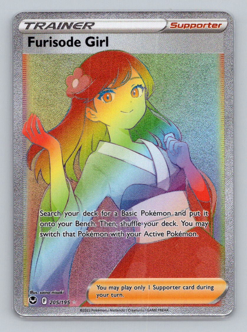 Furisode Girl (Secret) 205/195 Secret Rare SWSH12: Silver Tempest NM Pokemon