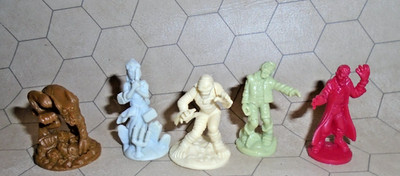 Monster Mayhem Board Game Miniatures - Werewolf, Dracula, Mummy, Poltergeist