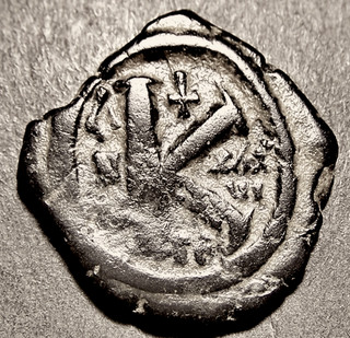 JUSTINIAN Christian Cross 20 24mm Byzantine Emperor K Coin 527 565 AD