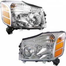 For 2004-2006 Nissan Armada Headlight Pair Driver Passenger Ni2502154
