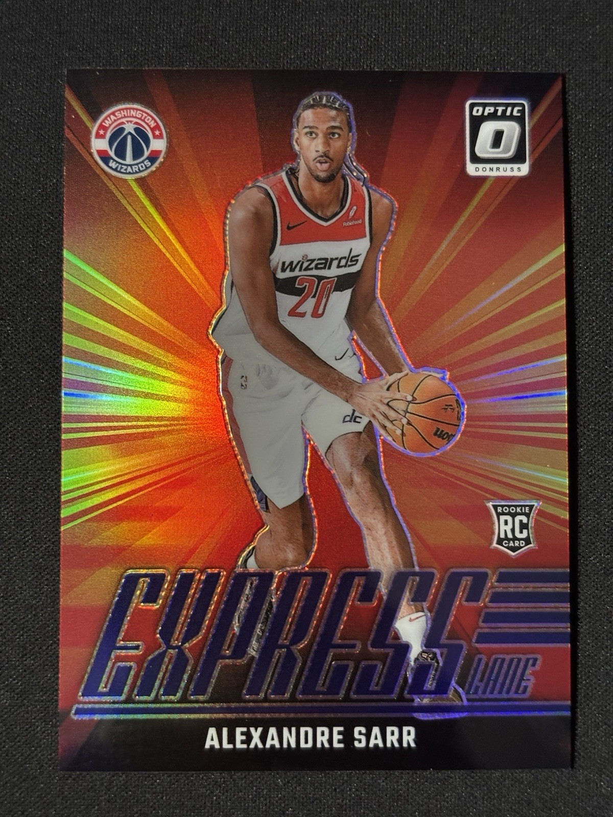 2024-25 Donruss Optic Alexandre Sarr Express Lane RC Purple #11 Wizards