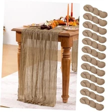 Cheesecloth Table Runner Fall Table Runners Boho Gauze 120 Inches 12 Pack Nude