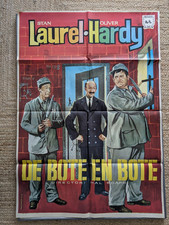 PARDON US LAUREL & HARDY Lovely 1967 RE-RELEASE poster SPANISH art by Alvaro