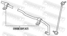 Für FEBEST VWSB-GVF-KIT FRONT STABILIZER BAR BUSH KIT
