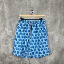 Peter Millar Swim Trunks Mens Large Seaside Collection Blue Shell Pattern Beach