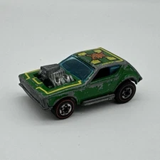Hot Wheels Redline Gremlin Grinder 1974 Green Hong Kong Vintage Blower Nice