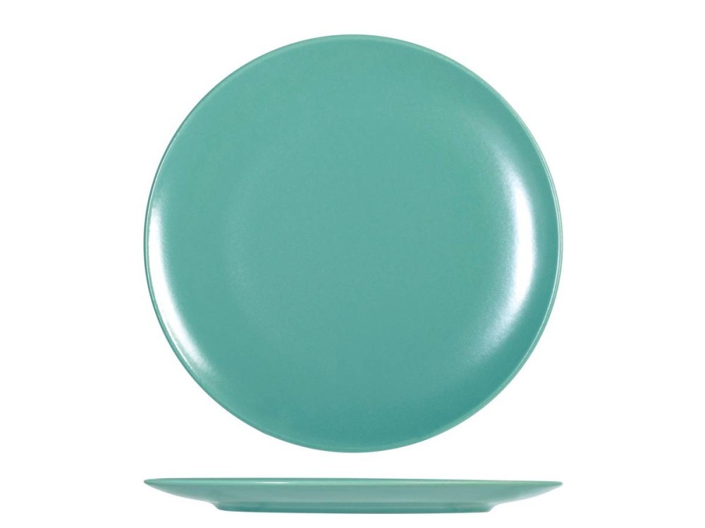 6 Dinner Plates In Stoneware Denver Light Blue 26 Cm Azzurro H&H