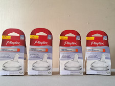 Playtex Angled Silicone Nipples Medium Flow 8-Pack Nurser Ventaire NEW