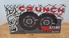 Crunch CS653 6.5" 3-Way 300W 4 Ohm Car Audio Coaxial Speakers Pair