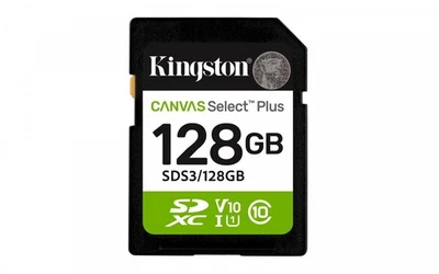 740617348286 Memory card 128GB Canvas Select Plus Gen3 150MB/s Kingston - Photo 1/4