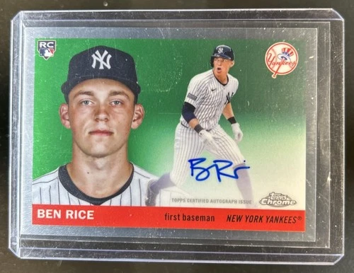 2025 Topps Chrome Platinum Ben Rice Auto Autograph RC Rookie #CPA-BR Yankees