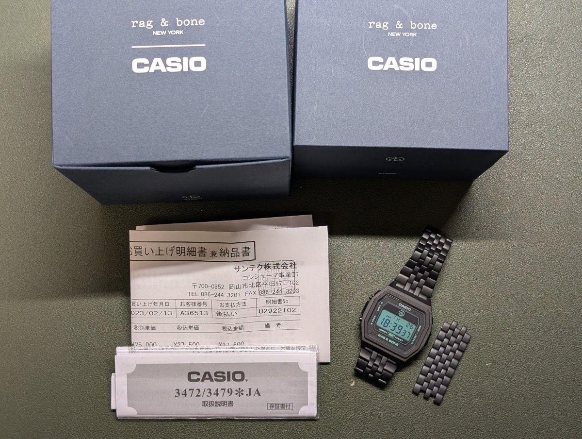 CASIO A1000RCB-1JF rag & bone Collaboration Digital Watch Japan