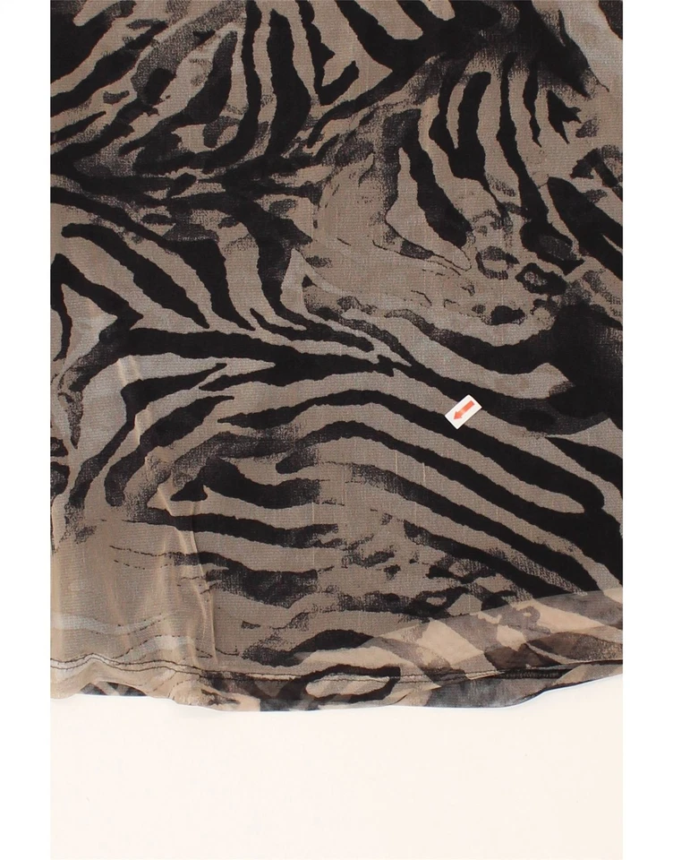 Top de mujer PERTE BY KRIZIA manga 3/4 Reino Unido 12 marrón medio estampado animal OX13 Foto 3 de 4