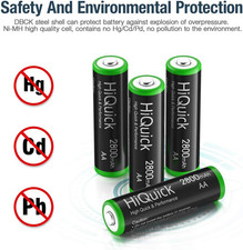 AA Battery, NI-MH 2800Mah, Rechargeable AA Batteries 1200 Cycles, Low S 15.05 per battery