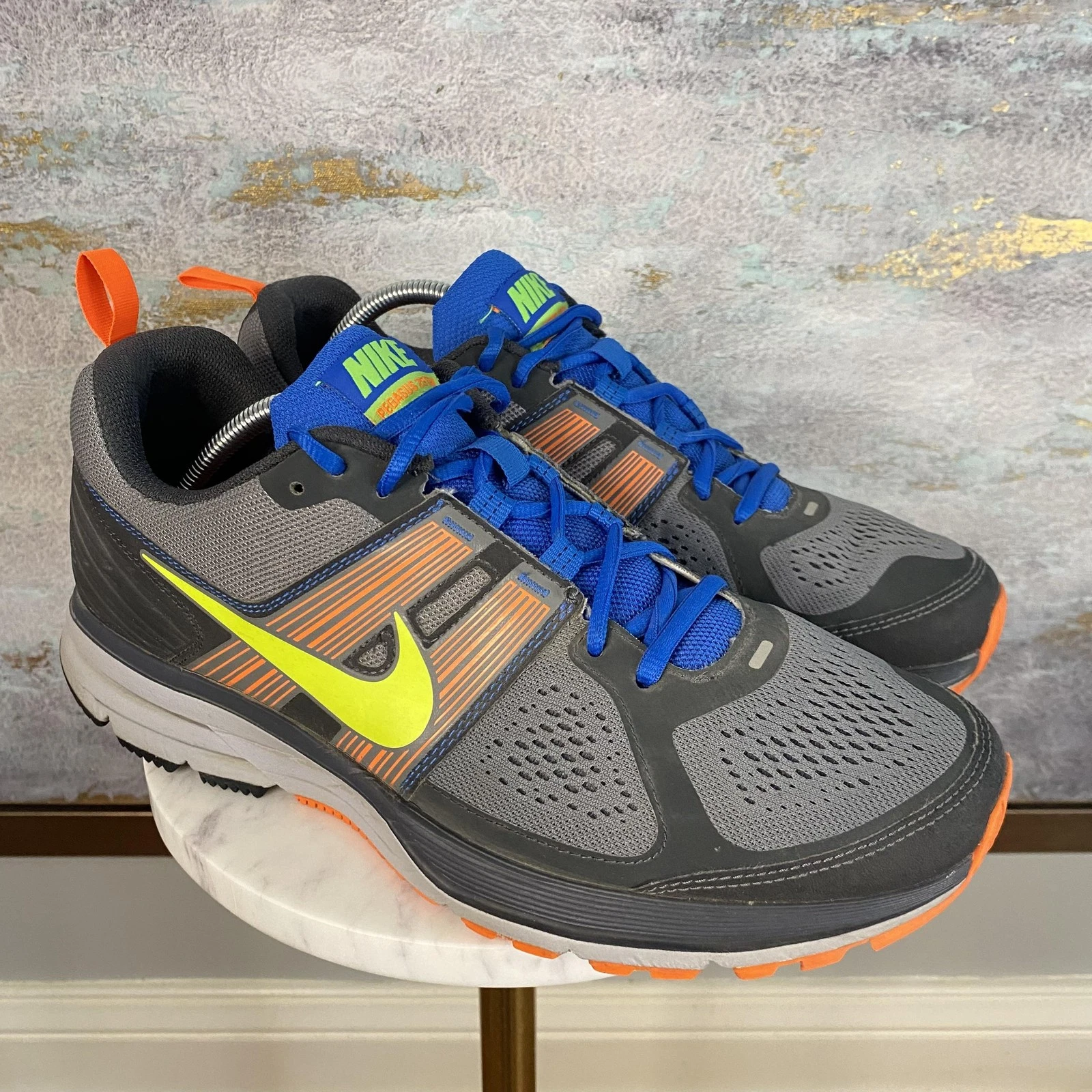 Nike Pegasus 29 Trail Shoes Mens Size 11.5 Gray Orange Sneakers 524395-038