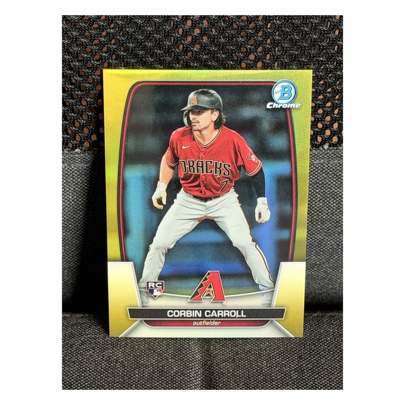2023 Bowman Chrome Corbin Carroll RC #5 Yellow Refractor 64/75