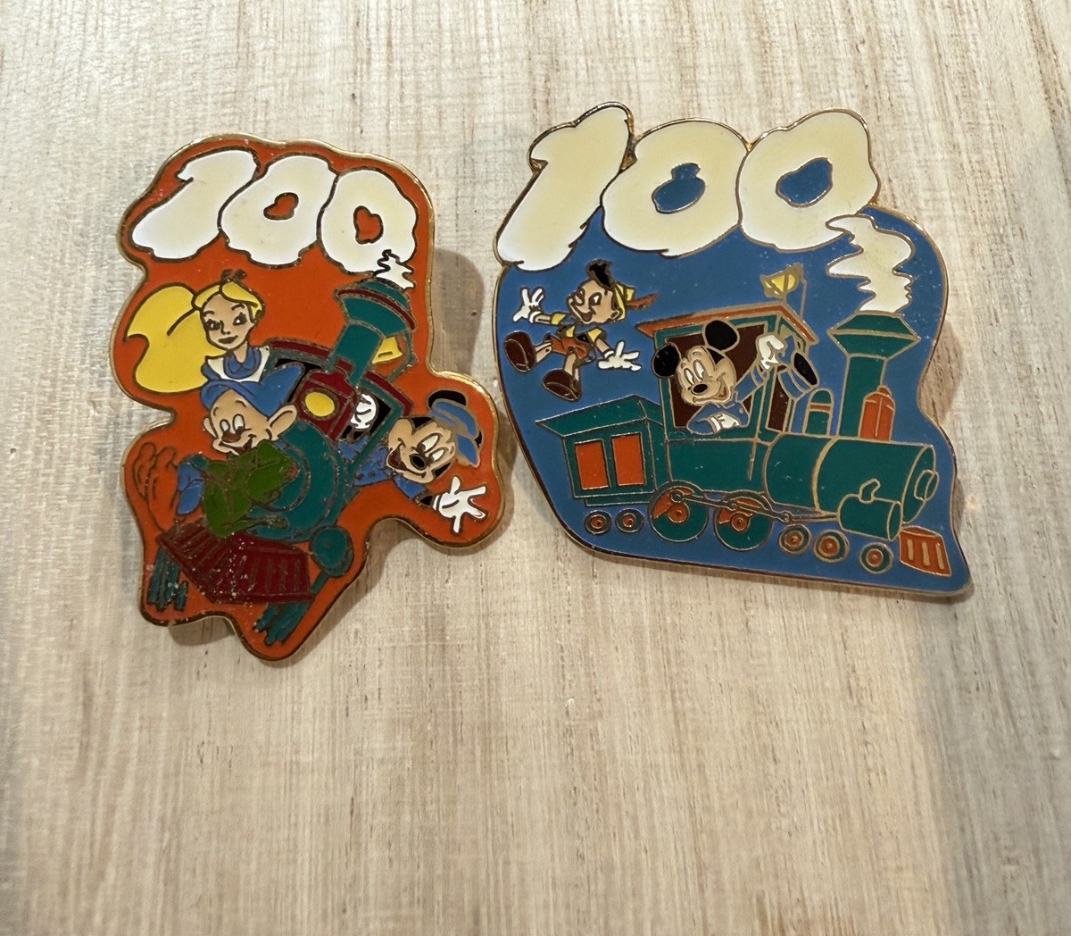 DISNEY MICKEY MOUSE  CONDUCTOR PINOCCHIO TRAIN Alice Dopey PIN 100 YEARS