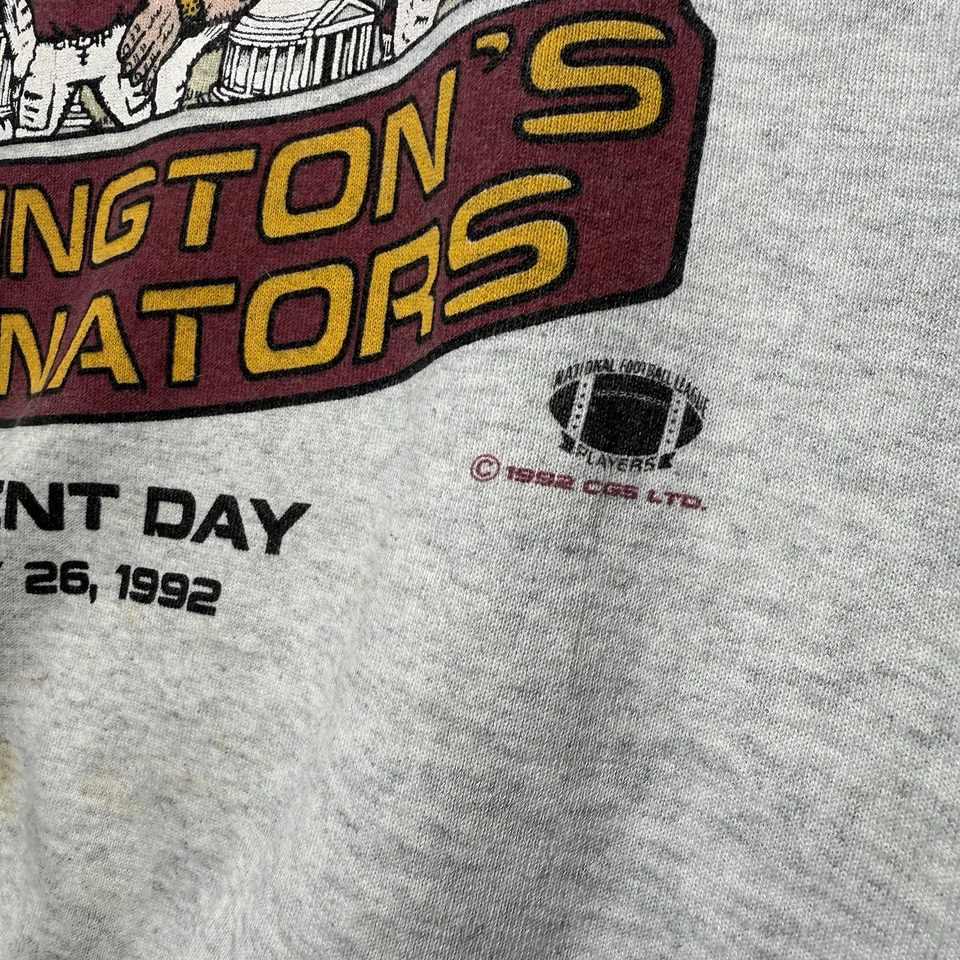 1992 Washington Terminators Redskins Карикатурная Рубашка Большая NFL Art Monk Rypien - Изображение 3 из 4