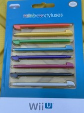 OEM Nintendo Wii U Rainbow Styluses Set of 8 Brand New Factory Sealed Pack
