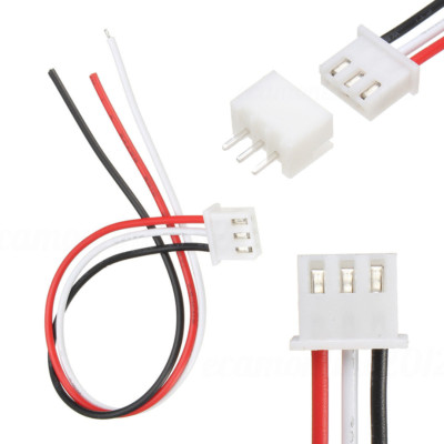 Set Maschio Femmina Con Filo 50 Set Connettori JST XH 2,5-3 Pin Per Batterie - Spinotto Maschio/femmina Con Cavo Da 100mm, Ideale Per Fai Da Te Connettore Batteria 3 Pin