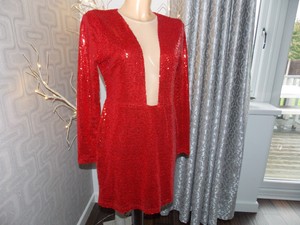 ebay red sequin dress