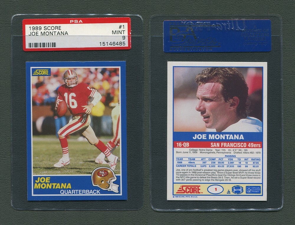 1989 Score Joe Montana #1  PSA 9 MINT  San Francisco 49ers