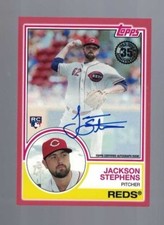 JACKSON STEPHENS 2018 Topps Series 1 1983 TOPPS AUTO Red Border #14/25!!!