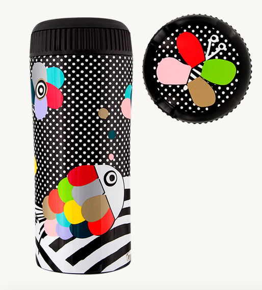Pylones Vacuum Mug Travel Butterfly Fish Polka Dots Cup Coffee Tea Black 10oz eBay