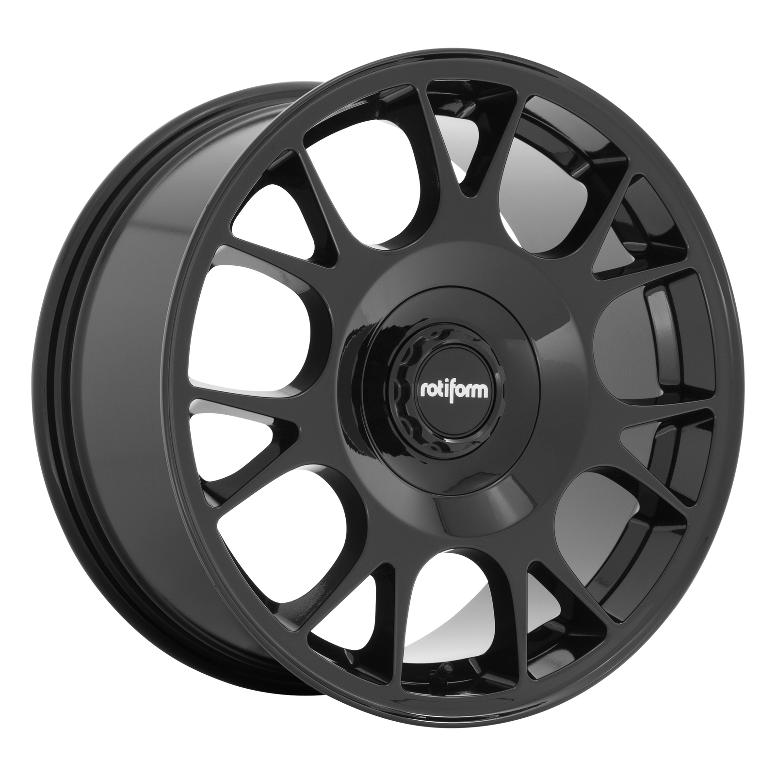 18x9.5 Rotiform R187 TUFR Gloss Black Wheel 5x108/5x120 (38mm) Set of