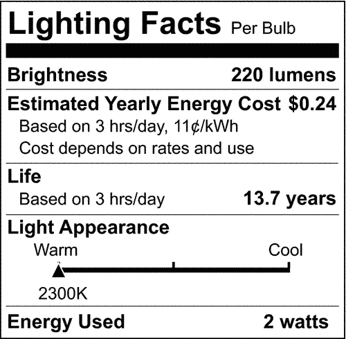 Satco S9270 - 2.5 Watt ST19 LED Vintage Amber Light Bulbs - 2300K - 120 V (2PK) - Image 4 of 4
