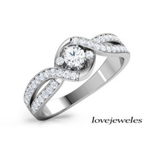14K White Gold Over 1.70CT Round Cut Lab-Created Diamond Engagement Wedding Ring