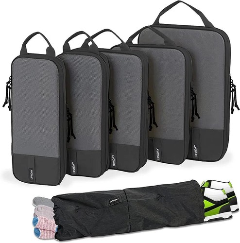 UPADAY Compression packing Cubes Set of 6 Travel Packing Cube-Nylon & Mesh