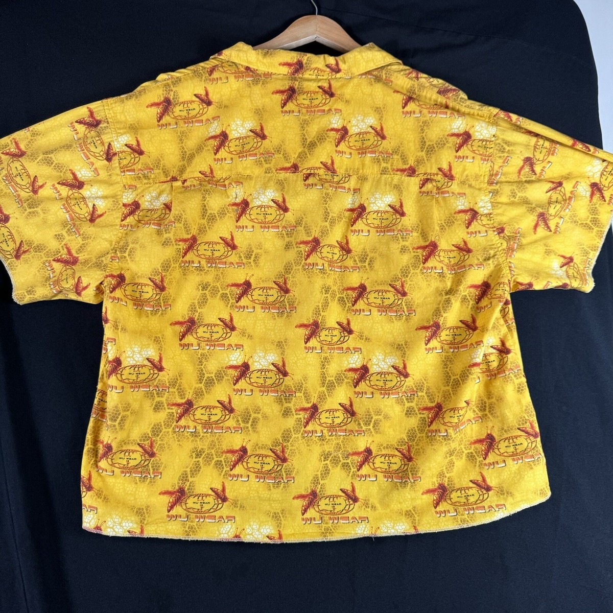 Vintage 90s Wu Tang Clan Button Shirt Killer Bees Wasp XL Wu